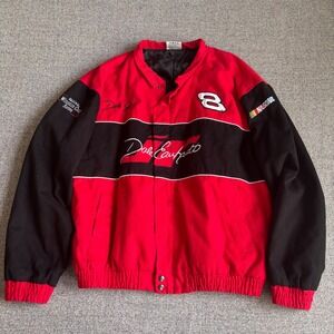 Vintage Dale Earnhardt Jr NASCAR Jacket Mens XXL Red Black Winston Cup #8‎